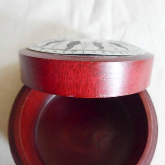 Vintage Sun Celestial Metal Embossed Wood Trinket Box - Picture 5 of 12